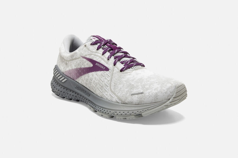 Brooks Adrenaline Gts 21 Road Loopschoenen Dames - Wit/Paars - 432796YIB